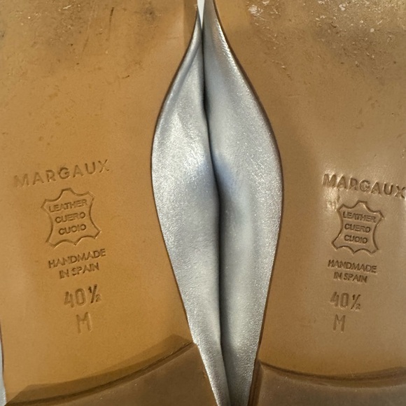 Margaux Metallic Silver Leather Demi ballet flat - Picture 7 of 12